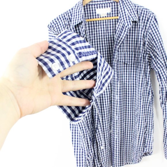 *Nove 9 Blue Plaid Mens Button Up - Picture 3 of 4